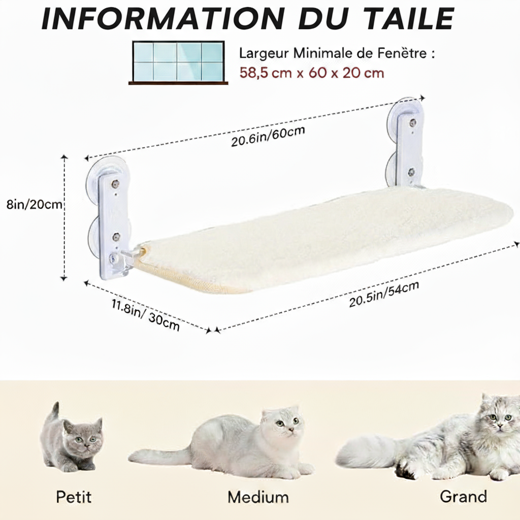 Perchoir de fenêtre pour chat