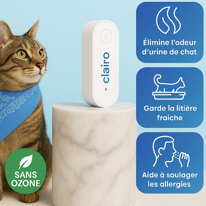 Clairu™ Purificateur d'Air Odeur Chat & Litière